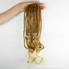 Peluca africana nueva transfronteriza para mujer, cabello de ganchillo, rastas, rizos de doble cola, extensiones de cabello esponjosas, cabello de rastas