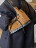 Bolso de Mujer con Estampado de Leopardo de Alta Gama Transfronterizo, Gran Capacidad, Bolso de Moda Tendencia Nuevo 2026, Bolso Cubo Retro de Hombro/Debajo del Brazo