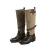 Botas de Color Block Estilo Retro Primer Encuentro para Mujer 2026 Nuevas Botas de Montar de Tacón Grueso Adelgazantes Botines Cortos Botines