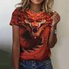 Camiseta de Impresión 3D Personalizada de Fábrica Dragón Chino para Mujer Hip Hop Calle Casual Manga Corta Top para Cosplay