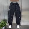 Marca de Moda Americana Corte Machete Graffiti Salpicadura de Tinta Pantalones Casuales Personalidad Nicho High Street Pierna Ancha Sueltos Harlan Pantalones Largos