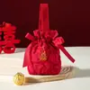 Nova Sacola de Doces para Casamento Festiva Bolsa de Doces para Presente Casamento Estilo Chinês Portátil de Alta Qualidade Saco de Tecido para Doces com Cordão