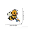 Parche bordado linda abeja bordado decoración de ropa LOGO Zhang Zi sin coser lavable accesorios DIY venta al por mayor