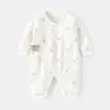 Mameluco de Mariposa para Bebé Recién Nacido Mono sin Costuras Otoño e Invierno Algodón Puro Ropa Estilo Monje para Recién Nacidos Traje de Gateo con Cierre Mágico Body para Bebé