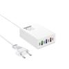 Cargador multipuerto 4PD 3USB con normativa transeuropea y americana, enchufe de carga rápida, venta directa de fábrica transfronteriza