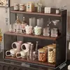 Estante de Almacenamiento de Escritorio Organizador Multifuncional en Capas para Encimera de Cocina Estante para Tazas de Café