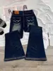 Jeans de Cintura Baixa Sexy Nicho Outono Inverno Micro Flare para Mulheres Design de Acabamento Pesado Senso de Design Perna Reta Moda Garota Spicy Calça de Perna Reta Flare