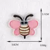 Novo Patch de Bordado Autoadesivo Abelha Morango Patch DIY Adesivo de Tecido Adesivo para Roupas Bagagem Planejador