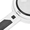 10 Vezes lente dupla portátil recarregável 32 Luzes LED lupa para leitura de idosos identificação de joias com bolsa de pano