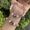 Design Original Shijia Pérola de Concha Cristal Rosa Natural Moda Pérola Feito à Mão Novo Modelo 2025