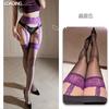 Meias Ligas Sexy Fogo Laranja Ultrafinas Meias Ligas de Renda Sexy Meias Peça Única Tentação Transparente Meias Abertas Sem Tirar Meia-Calça