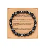 Pulseira de Pedra Natural 8mm Proteção Tripla Olho de Tigre Obsidiana Ímã Contas Unissex Estilo Quente de Venda Transfronteiriça