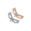 Anillo Tonglin de estilo europeo y americano, nuevo, de lujo, ligero, de plata de ley s925, elegante y moderno, con forma de V y forma geométrica.