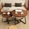 Mesa de Centro Sala de Estar Hogar Apartamento Pequeño Lujo Ligero Sensación de Gama Alta Mesa Auxiliar de Sofá Minimalista Moderno Balcón Mesa de Centro Redonda Mesa