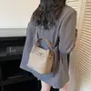 Bolsa Cubo de Nicho Nueva Primavera Bolsa con Letra Bolso de Hombro Cruzado de Moda Bolso de Mano Retro Bolsa de Calidad para Mujer