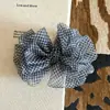 Presilha banana plissada de chifon, presilha vertical, presilha de garra de verão de alta qualidade, presilha para rabo de cavalo na nuca, presilha de cabelo elegante e delicada