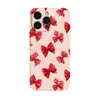 Capa de celular sexy estilo retrô americano com laço vermelho para iPhone 18PM, capa de filme Apple 16, diretamente da fábrica