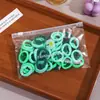 Anillo para el pelo de niños de 3 cm, anillo de color tipo toalla, 50 margaritas en bolsa, banda elástica duradera, trenza sin costuras, alta elasticidad
