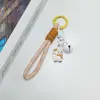 Llavero Tejido de Dopamina Correa para Teléfono Muñeco de Oveja Lindo con Cascabel Accesorios Colgantes Cortos Antiperdida para Bolsos