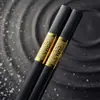Palillos de Aleación Fundida, Palillos Estilo Chino, Palillos de Hotel y Restaurante, Set de Palillos para el Hogar, Se Pueden Esterilizar a Alta Temperatura, Antideslizantes, Caja de Regalo con Carácter de Bendición