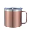 Venta al por mayor de fabricantes Taza Térmica de Acero Inoxidable 304 12/14oz Taza de Café con Asa para Oficina Taza Mug de Vacío de Doble Capa