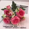 Mini 9 Austin Pequeno Pacote Flores de Simulação Flores de Comércio Exterior Transfronteiriço Rosa Flores de Segurar Decoração de Casa Flores Artificiais