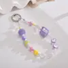 Caja de Regalo Colorida de Verano Colgante para Teléfono con Cuentas Cadena Colgante Conejo Lindo Sandía con Cuentas Accesorio Anti-Pérdida para Teléfono