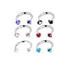 1.2X8/10Mm Europeu e Americano Redondo Rosca Interna Zircônia Ferradura Haste Argola de Nariz Piercing Corporal Zircônia C Haste Aço Titânio