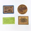 Etiquetas de cuero repujado, ropa de mezclilla hecha a medida, etiquetas de cuero PU, logotipos repujados vintage, accesorios para ropa, hecho a medida según dibujos