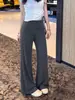 Pantalones de chándal grises de cintura alta acampanados para mujer, nuevo modelo otoño 2026, talla petite, adecuados para fitness, yoga, deportes casuales, pantalones ligeramente acampanados