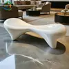 Taburete blanco simple de fibra de vidrio, apto para uso interior y exterior, silla de ocio, silla de arte creativa para casas modelo, silla de recepción de hotel