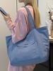 Moda Transfronteriza 2025 Versátil Sencillo Color Sólido Gran Capacidad Viaje Diario Estilo Casual Bolso Tote Estudiante Ocio Bolso de Hombro