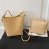 Bolso Cubo con Patrón Tejido Transfronterizo para Mujer Verano 2026 Nuevo Estilo Estilo Suave Bolso de Hombro Único Cruzado Versátil Casual Bolso Madre-Hija