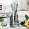 Jarrón de cristal en forma de cono, estilo ins nórdico, jarrón transparente grande y simple para bambú hidropónico, decoración de arreglo floral de escritorio y sala de estar