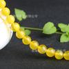 Venta al por mayor de cuentas redondas de ágata amarilla natural 7A, cuentas sueltas semiacabadas, accesorios para collares y pulseras DIY con cuentas.