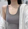 Moda Chaleco Francés Cuello en U con Variedad de Colores Clásicos y Copas Fijas de una Pieza Cinturón de Tirantes con Efecto Adelgazante 5870