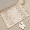 Tapete de Entrada para Casa de Terra de Diatomáceas Transfronteiriço, Resistente à Sujeira, Fácil de Manter, Absorvente de Água para Banheiro, Antiderrapante, Tapete de Secagem Rápida