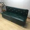 Taburete Sofá Almacenamiento Simple de Cuero con Respaldo, Taburete de Almacenamiento para Dormitorio, Apartamento Pequeño, Taburete Sofá para Salón de Belleza, Se Puede Usar como Taburete para Cambiarse los Zapatos