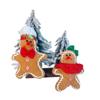 CY Cross Border - Nuevo colgante navideño de hombrecito de jengibre, árbol de Navidad, muñeco de jengibre de tela, decoraciones de dibujos animados