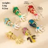 Colgante Pequeño de Carpa Móvil Chapado en Cobre y Oro Transfronterizo Europeo y Americano para Colgante de Joyería de Moda DIY para Mujer de Alta Gama