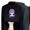 Roupa íntima infantil estampada com forro de fleece, gola alta, manga longa, quente e versátil, camiseta escovada para meninas, outono e inverno