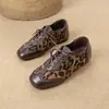 Zapatillas de Entrenamiento Alemanas 911 con Estampado de Leopardo para Mujer, Zapatos Casuales Planos con Cordones, Nuevo Modelo Otoño 2026, Suela Suave, Zapatos para Mujer Cómodos y Versátiles
