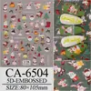 Pequeñas pegatinas adhesivas impermeables de relieve tridimensional 5D, patrón pequeño de dibujos animados, pegatinas decorativas para uñas, pegatinas para uñas de estilo nacional