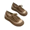 Sapatos Brancos de Solado Grosso para Mulheres, Novos Tênis Casuais Versáteis de Verão 2025, Sapatos de Moda Retro para Dedão do Pé, Tênis Respiráveis