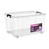 Caja de Almacenamiento de Plástico Extra Grande con Tapa para Ropa, Caja de Almacenamiento Engrosada para Coche y Organización Debajo de la Cama