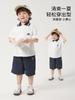 Camisa de Manga Corta para Niños Europeos Derecha Algodón Puro Ropa de Verano Ropa para Niños Ropa para Niños Bebé Camisa Blanca Top Verano