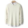 Outono e inverno novo suéter de lã masculino gola redonda leve luxo engrossado suéter jacquard solto para todos os jogos de negócios suéter de caxemira de malha