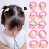 Elástico de Cabelo Infantil Coreano Flor Fofa Cordão de Cabelo para Bebê tamanho pequeno Cordão de Cabelo para Polegar Faixa de Cabelo para Meninas