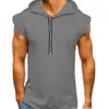 2021 Nuevo AliExpress Amazon ebay Chaleco Deportivo de Fitness sin Mangas para Hombre con Cordón y Capucha Hombre