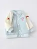 Chaqueta de Béisbol Azul para Niñas 2026 Nueva Moda Estilo Coreano Abrigo Infantil Top para Bebé Disponible para Envío de Artículo Único